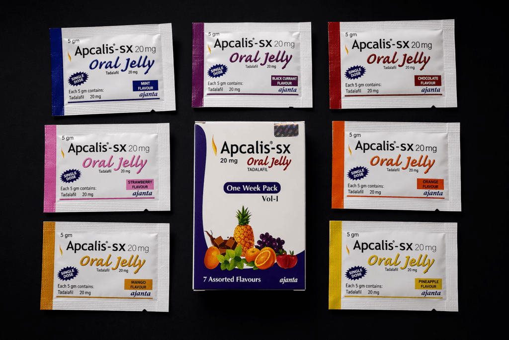 Apcalis Oral Jelly efect rapid si durata pana la 36 ore pentru performanta masculina
