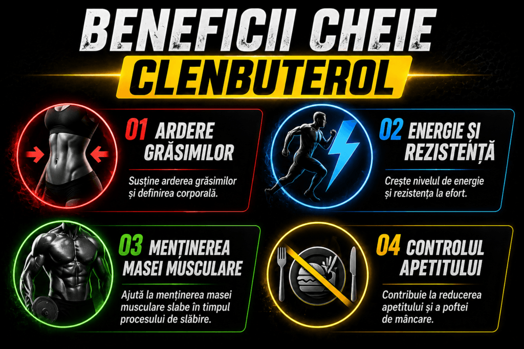 Clenbuterol efect asupra metabolismului stimulare si consum energetic