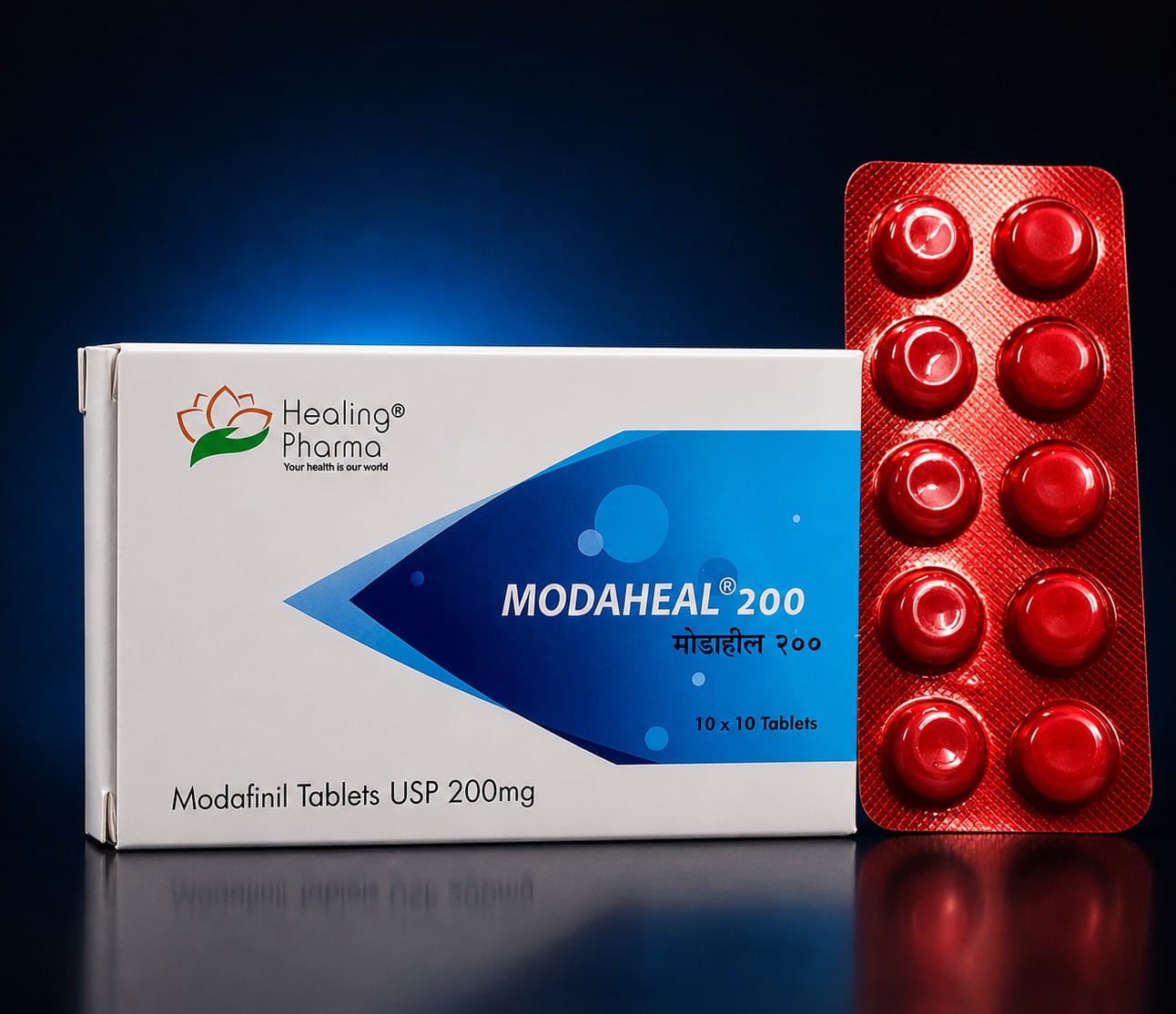 Modafinil Modaheal 200 mg Modafinil Modaheal 200 mg comprimate – produs pentru concentrare și energie mentală