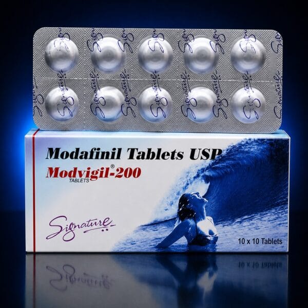 Modafinil Modvigil 200 mg comprimate produs pentru concentrare și energie mentală