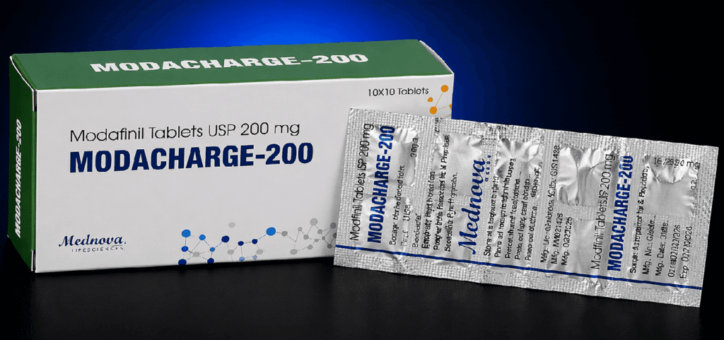 Modafinil Modacharge 200 mg efect pentru focus claritate mentala si reducerea oboselii