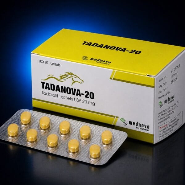 Tadanova 20 mg – produs pentru susținerea erecției și circulației sanguine