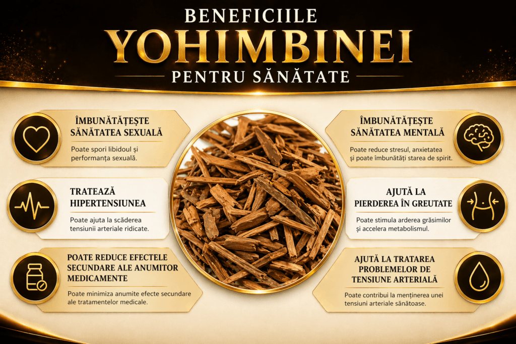 Yohimbina HCl 12.5 mg efect asupra sistemului nervos si circulatie stimulare energie